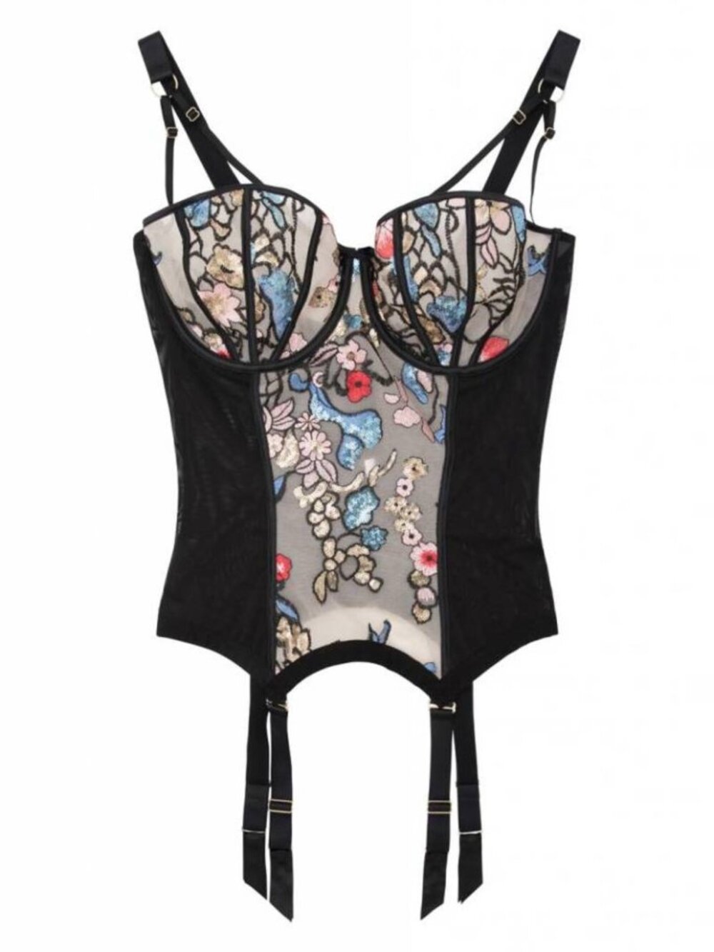 GabiFresh x Playful Promises Celeste Sequined Basque Panty Set 38DDD/38F Size 16